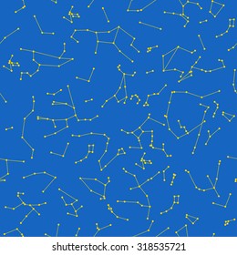 Stars seamless pattern. stars on a blue background. Vector illustration