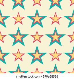 Stars seamless pattern on a light background. Vector, eps10