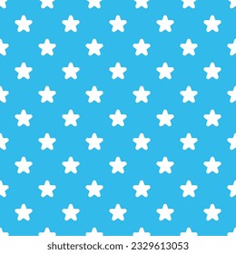 Stars seamless pattern. Stars on a pretty blue background, vector retro seamless pattern for packaging, fabric, paper, background.