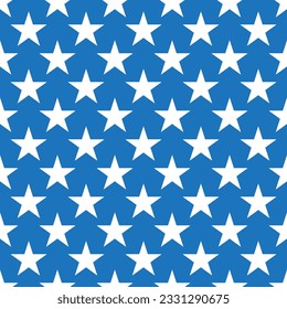 Patrón sin fisuras de las estrellas. Estrellas sobre un fondo azul bonito, vectorial retro sin costura para el embalaje, tela, papel, fondo.