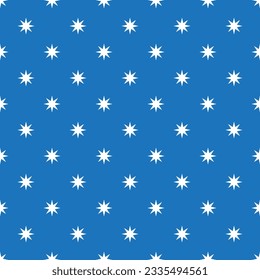 Stars seamless pattern. Stars on a pretty blue background, vector retro seamless pattern for packaging, fabric, paper, background.