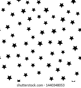 Stars seamless pattern. Randomly abstract vector texture with stars.