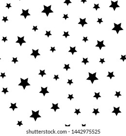 Stars seamless pattern. Randomly abstract vector texture with stars.