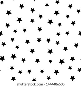 Stars seamless pattern. Randomly abstract vector texture with stars.