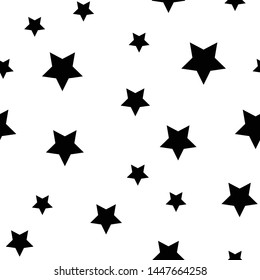 Stars seamless pattern. Randomly abstract vector texture with stars.