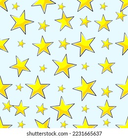 Stars seamless pattern. Star background, vector illustration