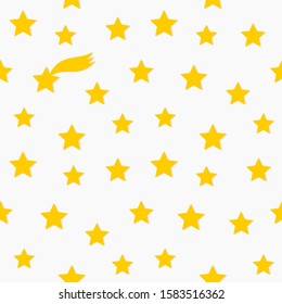 Stars seamless pattern. Star of Bethlehem. Vector illustration.