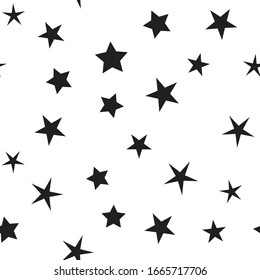 Stars seamless pattern. Star icons texture background.