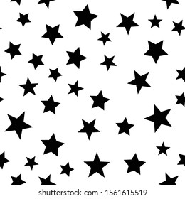 Stars Seamless Pattern. Star Shape Texture.