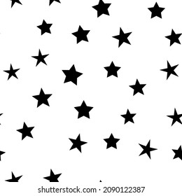 Stars seamless pattern. Starry night design decoration. Star icon background.