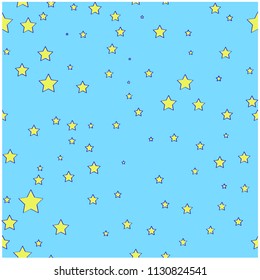 Stars seamless pattern vector