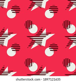 Stars seamless pattern. Vector background.