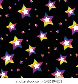 Stars seamless pattern. Vector illustration