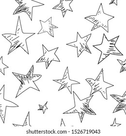 Stars seamless pattern. Vector illustration.