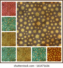 Stars. Seamless pattern. Vector illustration. 