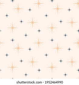 Patrón sin fisuras de las estrellas. Ilustración vectorial.