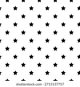 Estrellas, patrón sin fisuras. Ilustración vectorial. Ornamento geométrico de la estrella, aislado en el fondo blanco. Para imprimir en tela, papelería y artículos de papel (papel de regalo, tarjetas de felicitación, cubiertas de diario)
