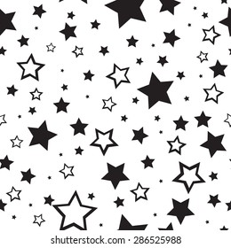 Stars seamless pattern. Vector illustration.