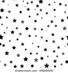 Stars Seamless Pattern. The vector image. Starry night sky