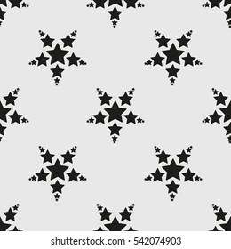 Stars Seamless Pattern. The vector image. Starry night sky