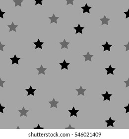 Stars Seamless Pattern. The vector image. Starry night sky