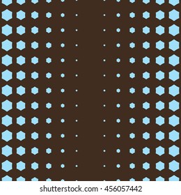 Stars seamless regular vector pattern. Hexagon shaped star