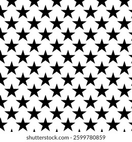 Stars seamless repeat vector pattern for textile, fabrics, print, background, clothing, wallpaper, wrapping paper and stationery.