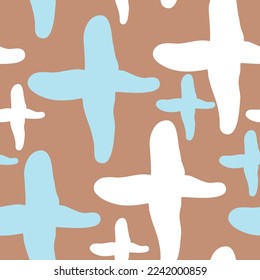 Stars seamless vector pattern for wrapping, digital paper, wallpaper, fabric print, textile design. Simple silhouette shape of shining star decorative element for kids, baby, children, sport.