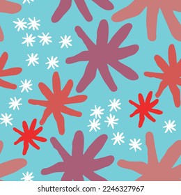 Stars seamless vector pattern for wrapping, digital paper, wallpaper, fabric print, textile design. Simple silhouette shape of shining star decorative element for kids, baby, children, sport.