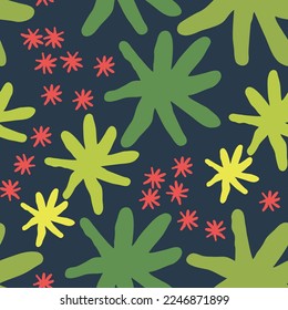 Stars seamless vector pattern for wrapping, digital paper, wallpaper, fabric print, textile design. Simple silhouette shape of shining star decorative element for kids, baby, children, sport.