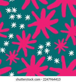 Stars seamless vector pattern for wrapping, digital paper, wallpaper, fabric print, textile design. Simple silhouette shape of shining star decorative element for kids, baby, children, sport.
