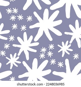 Stars seamless vector pattern for wrapping, digital paper, wallpaper, fabric print, textile design. Simple silhouette shape of shining star decorative element for kids, baby, children, sport.