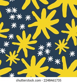 Stars seamless vector pattern for wrapping, digital paper, wallpaper, fabric print, textile design. Simple silhouette shape of shining star decorative element for kids, baby, children, sport.