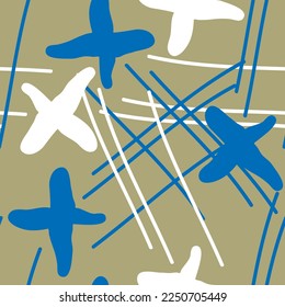 Stars seamless vector pattern for wrapping, digital paper, wallpaper, fabric print, textile design. Simple silhouette shape of shining star decorative element for kids, baby, children, sport.