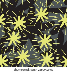 Stars seamless vector pattern for wrapping, digital paper, wallpaper, fabric print, textile design. Simple silhouette shape of shining star decorative element for kids, baby, children, sport.