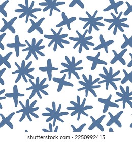 Stars seamless vector pattern for wrapping, digital paper, wallpaper, fabric print, textile design. Simple silhouette shape of shining star decorative element for kids, baby, children, sport.