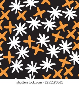Stars seamless vector pattern for wrapping, digital paper, wallpaper, fabric print, textile design. Simple silhouette shape of shining star decorative element for kids, baby, children, sport.