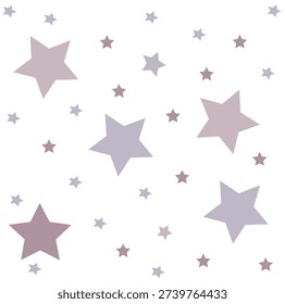 Stars semless pattern in pastel color. Can be used for wallpaper, wraping paper and printed nursey pajamas.