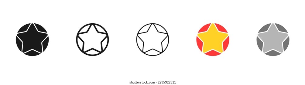 Stars set icon. Creativity, creative occupation, artist, magic, shine, four pointed, rating, rate, feedback, customers, shining, beauty, outer space, comet, celestial body. Vector five icon