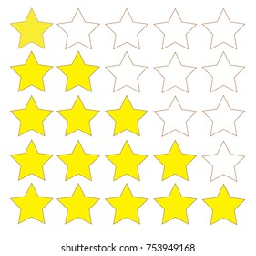 Stars  set on transparent background. You can easy change colors  or sizes. High resolution.