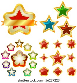 Stars. Set of original vector icons.