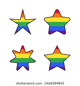 Stars Set Pack Collection LGBTQ Vector