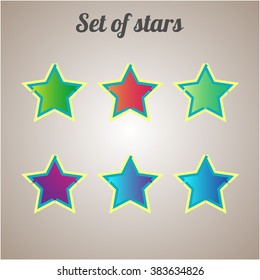 Stars. Set of stars. Symbol. Geometric figure.