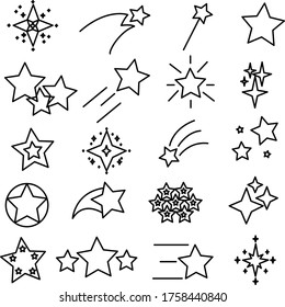 Stars set symbol, icon, vector illustration, graphic