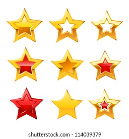 Stars set. Vector