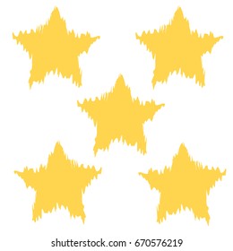 Stars set. Vector card template. Illustration.