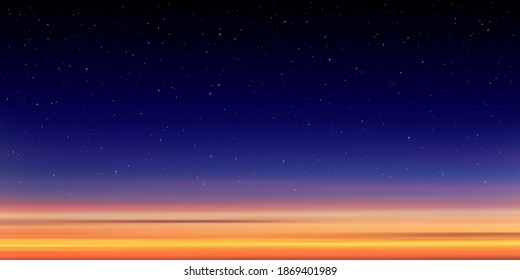 Estrellas en el cielo. Ilustración vectorial.