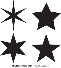 Stars Shape Label Isolated Vector File Stock Vector (Royalty Free ...