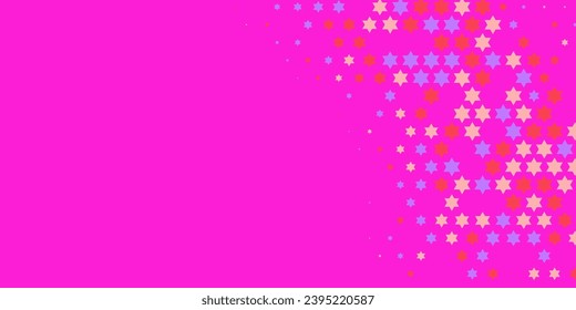 Las estrellas dan forma a dos colores Resumen Ilustración fondo hermoso papel de pared abstracto de estrellas coloridas, fondo colorido abstracto con estrellas. Arte de fondo de escritorio con varios colores brillantes