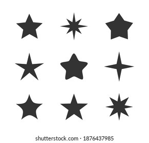 Stars shapes icons collection. Vector illustration